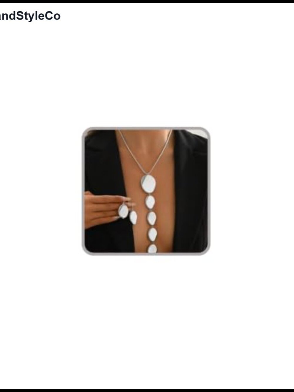 Chunky Gold Necklace Earrings Set for Women Layered Y Pendant